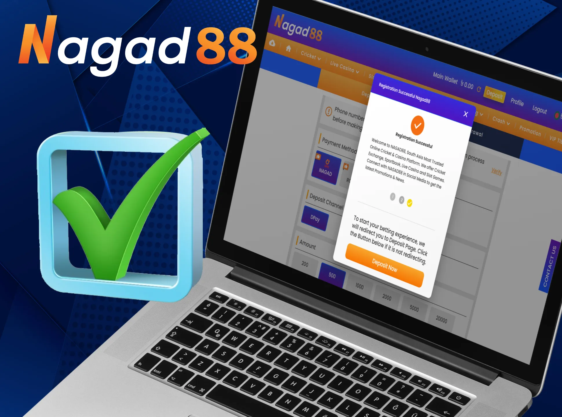 Complete the simple Nagad88 registration.