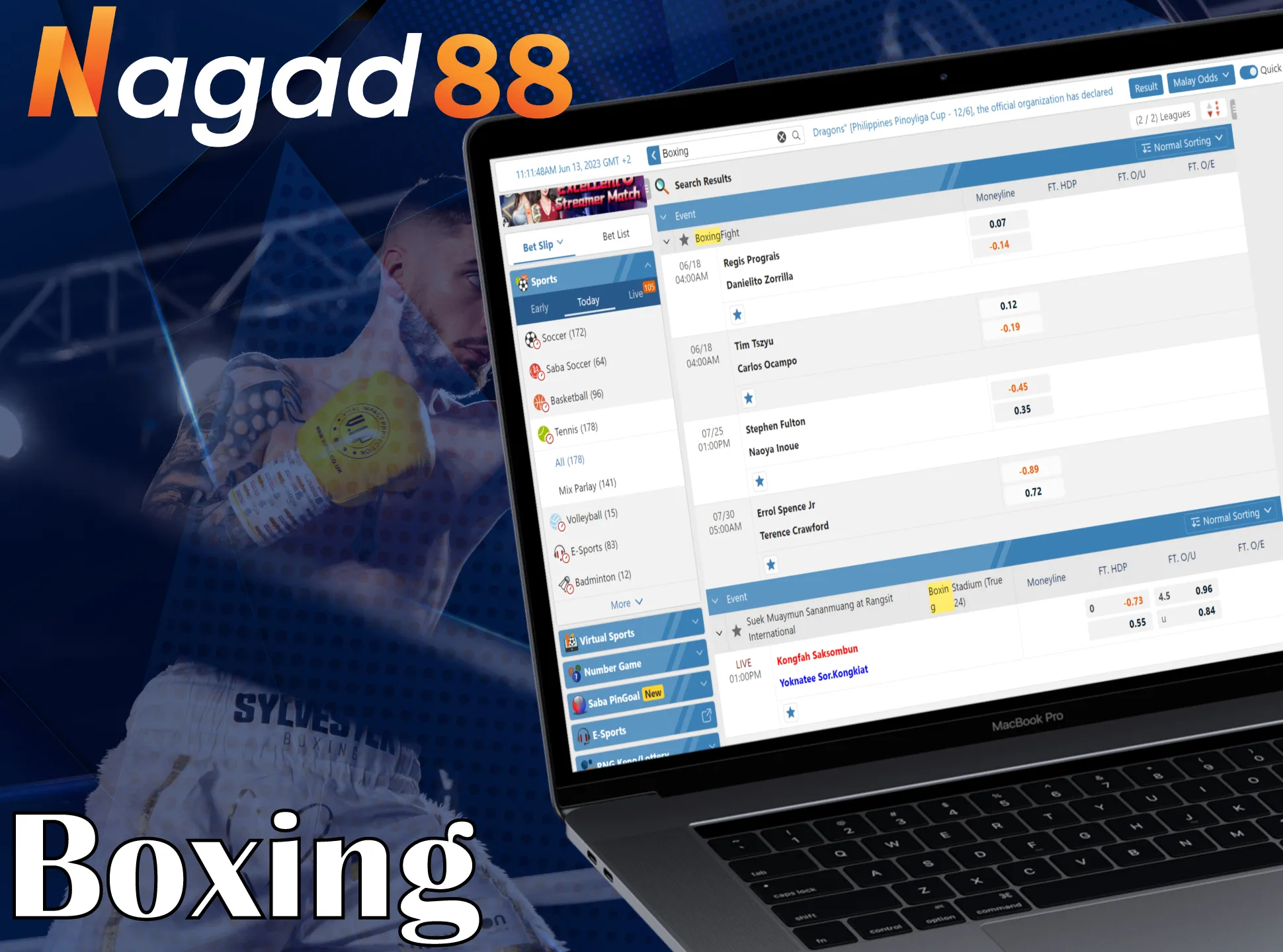 Bet on winning your favourite boxer at Nagad88.