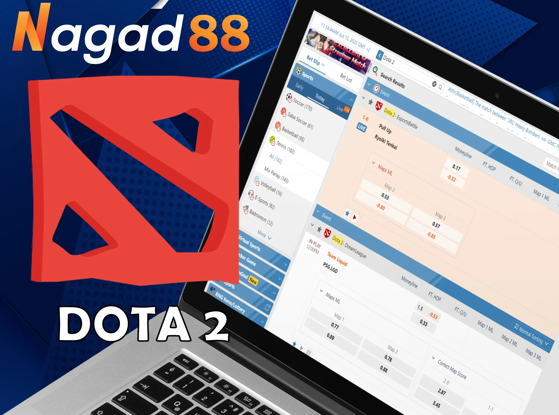 Place your bets on Dota 2 at Nagad88.