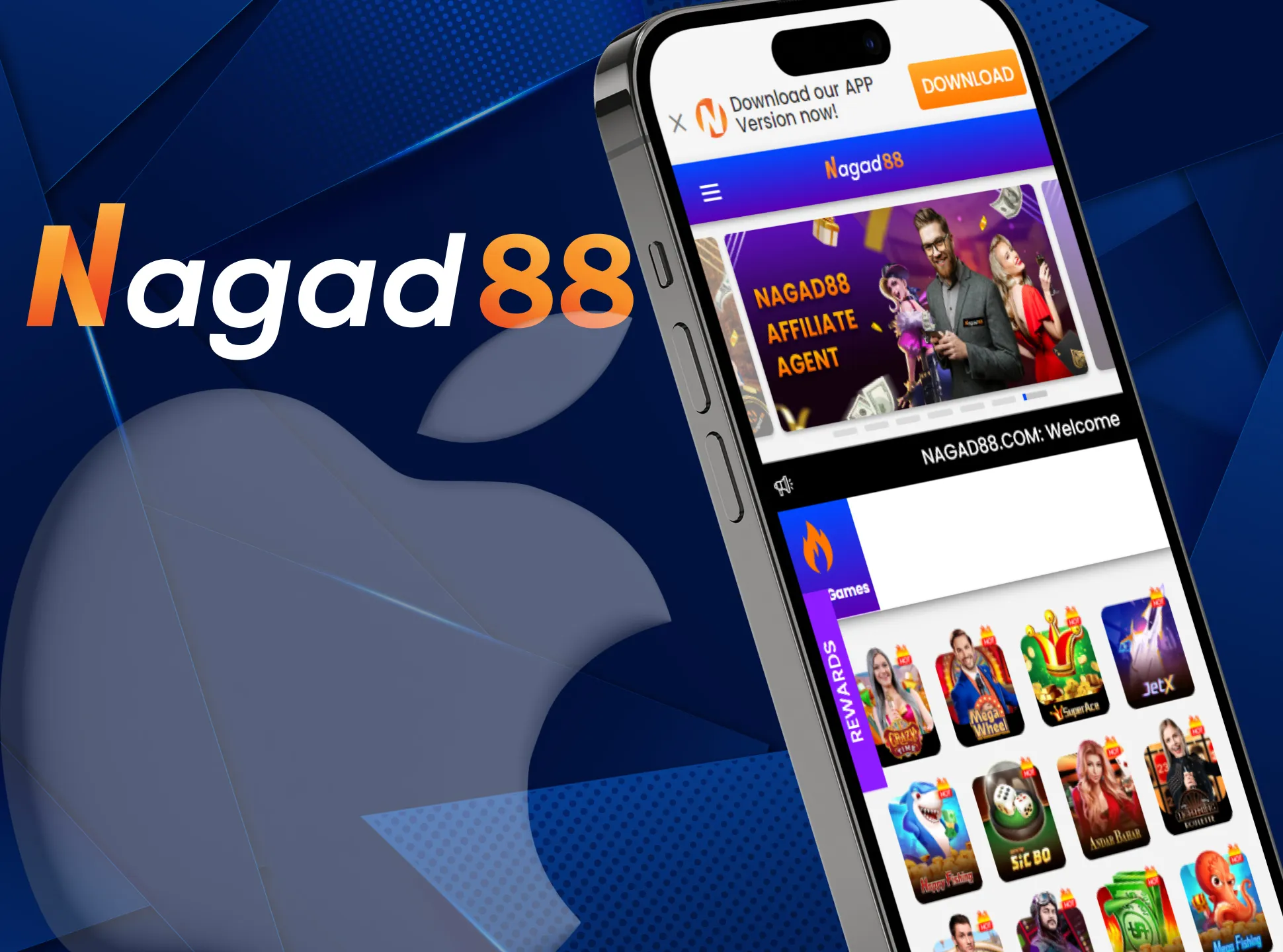 With Nagad88 you can place bets on your iOS phone using the special app.