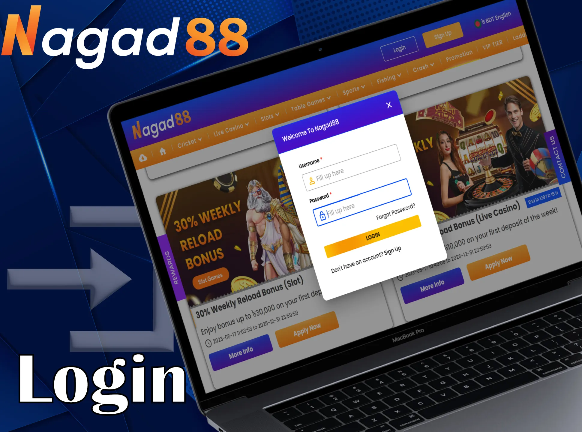Log in to your Nagad88 account to access all features.