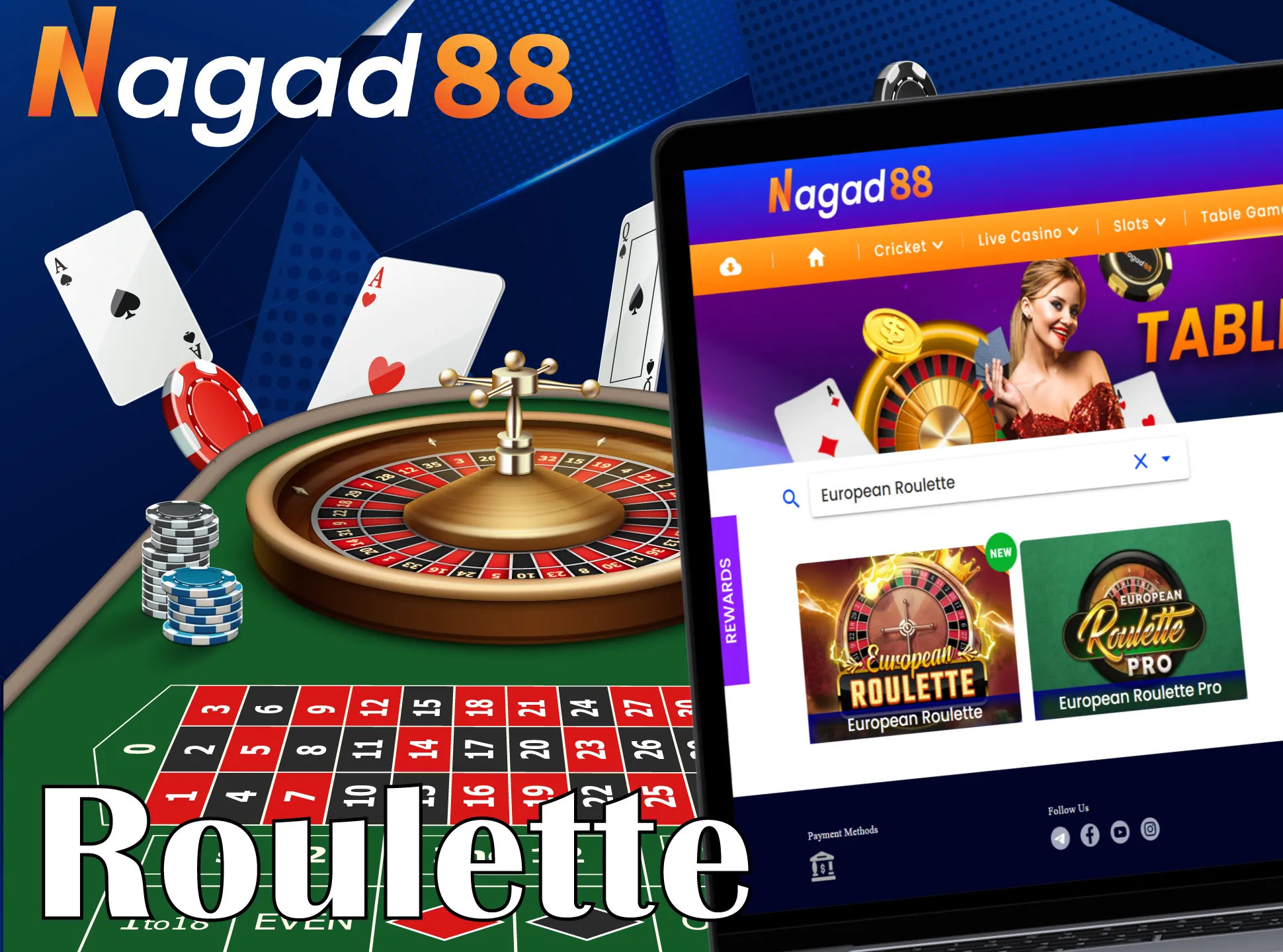 Try your luck playing roulette at Nagad88 Casino.
