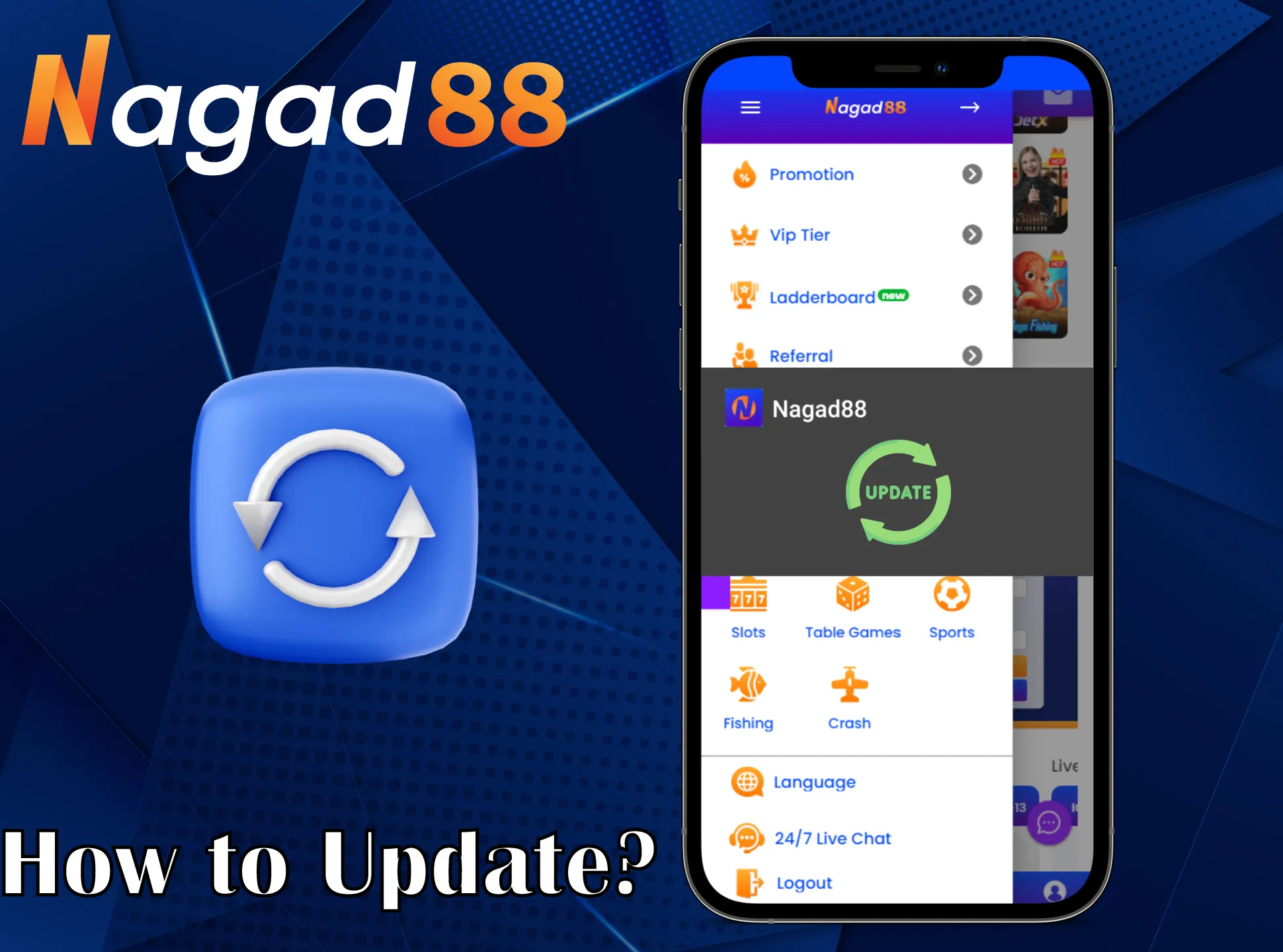 Learn how to simply update the Nagad88 app.