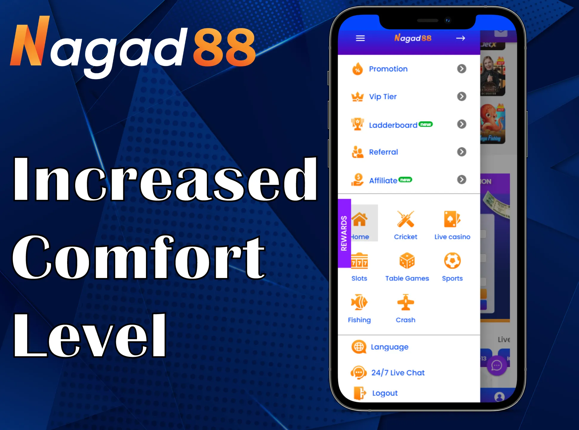 Try the handy and intuitive Nagad88 app.