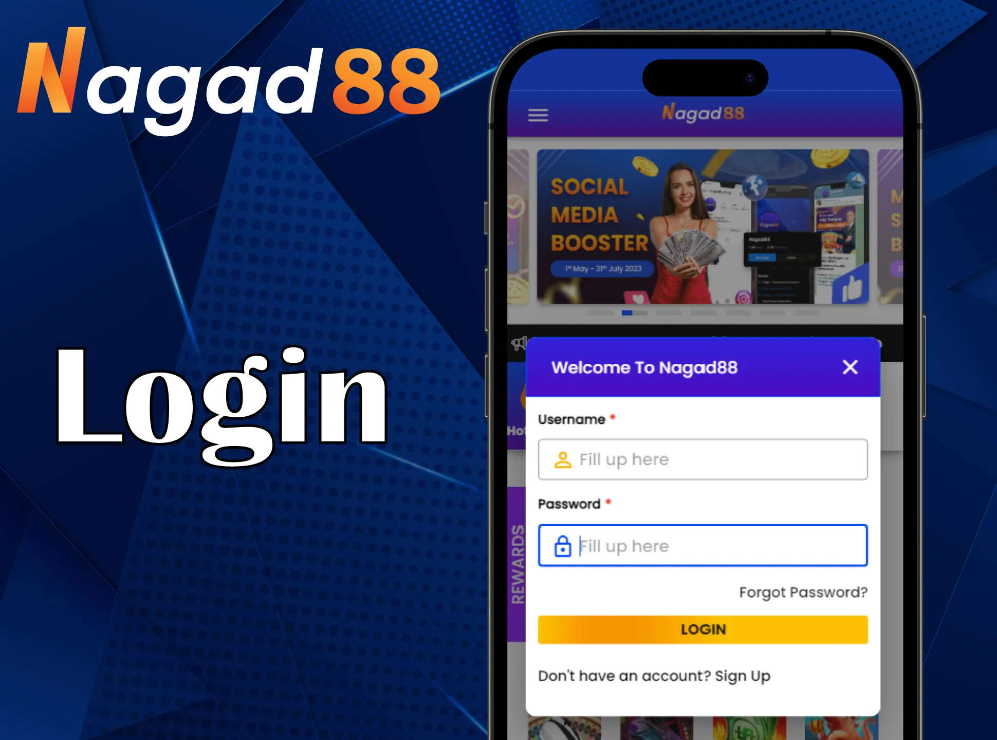 Log in to your Nagad88 app account.