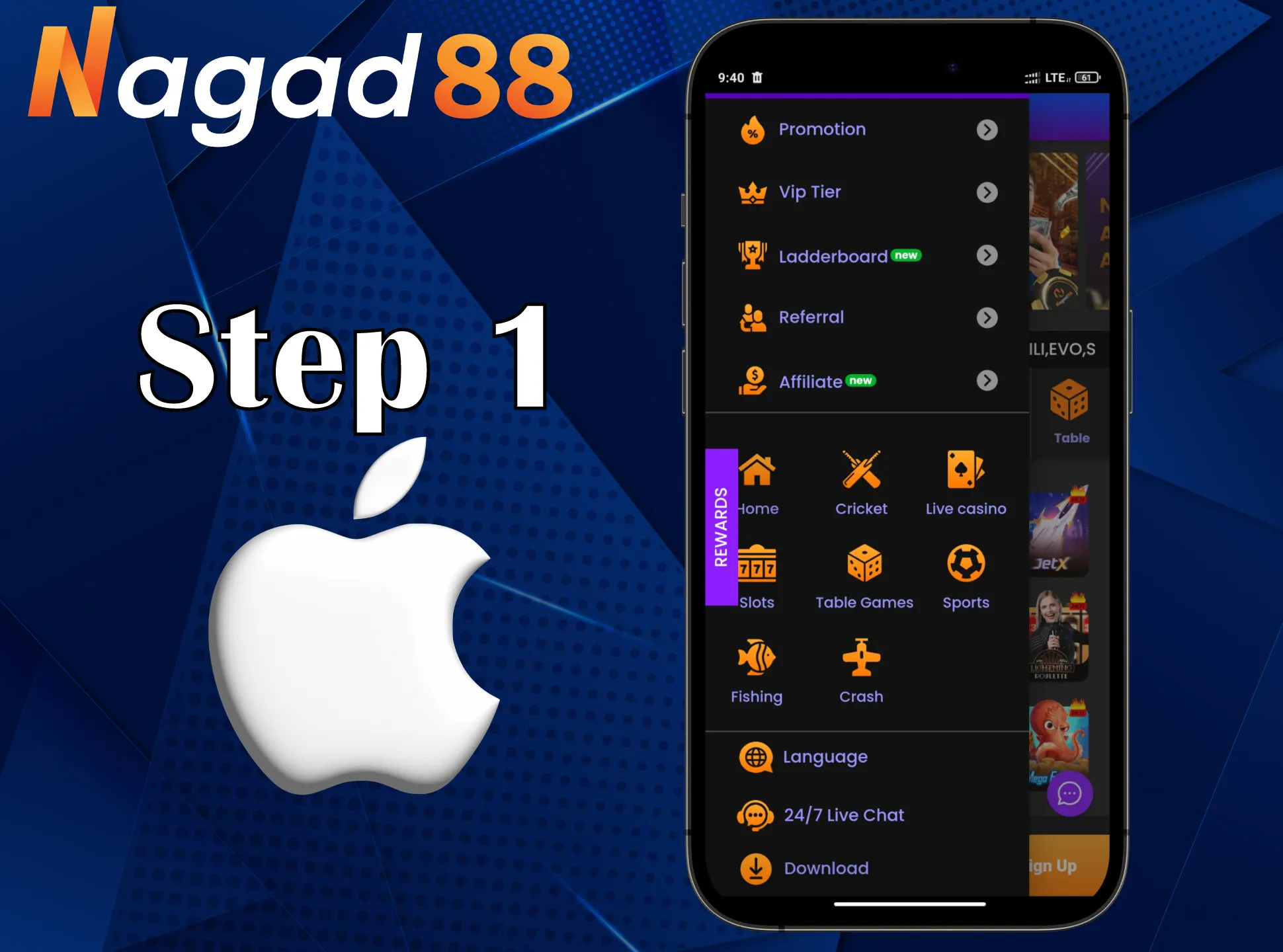 Go to the official website of the Nagad88.