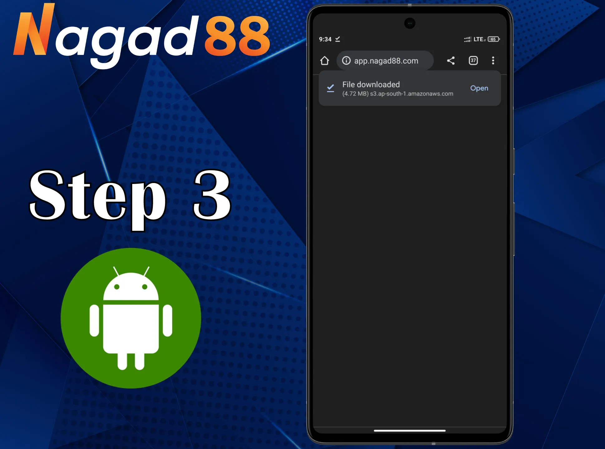 Finish the process of downloading the Nagad88 app.