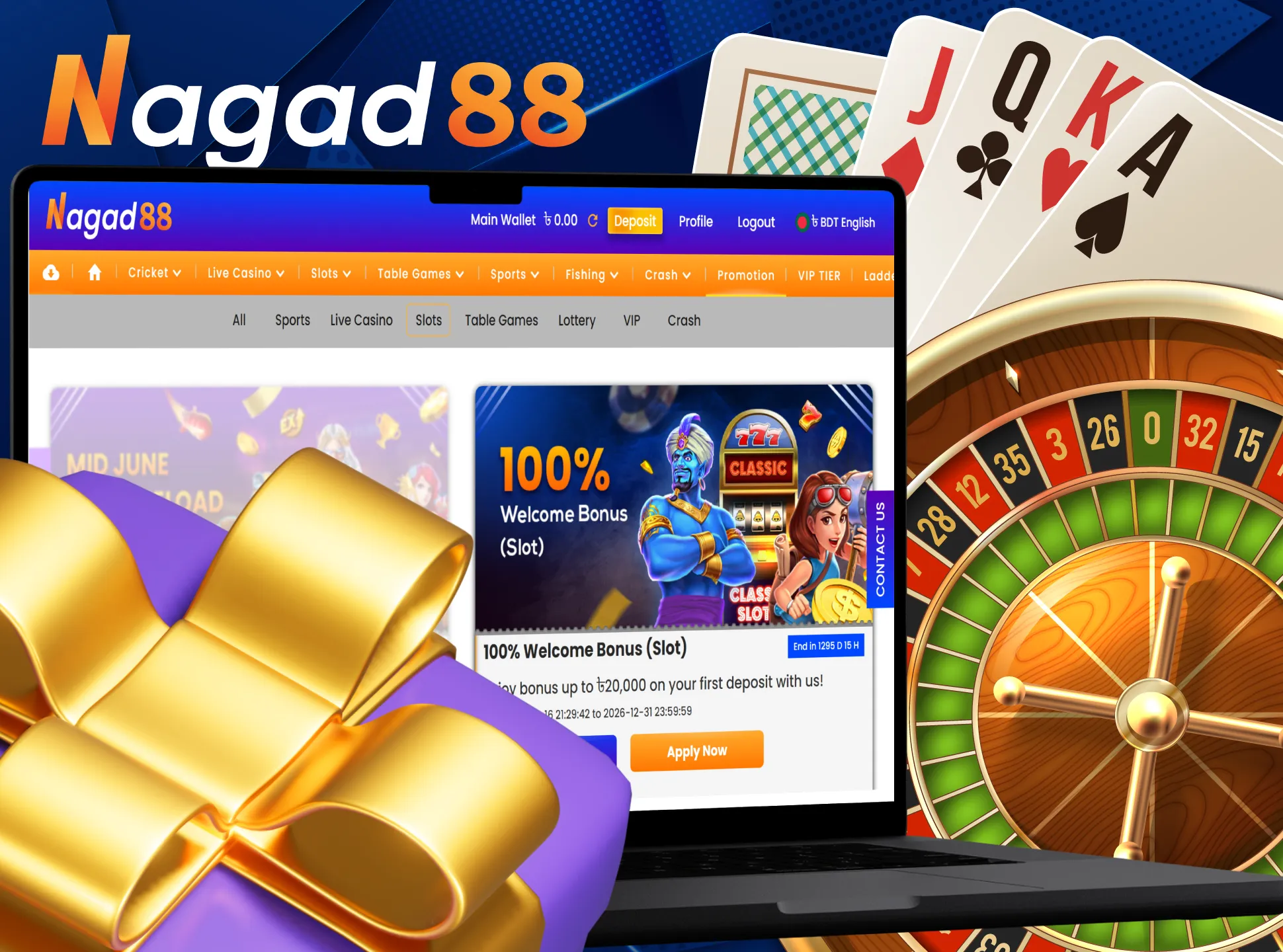 Be sure to get welcome casino bonus from Nagad88.