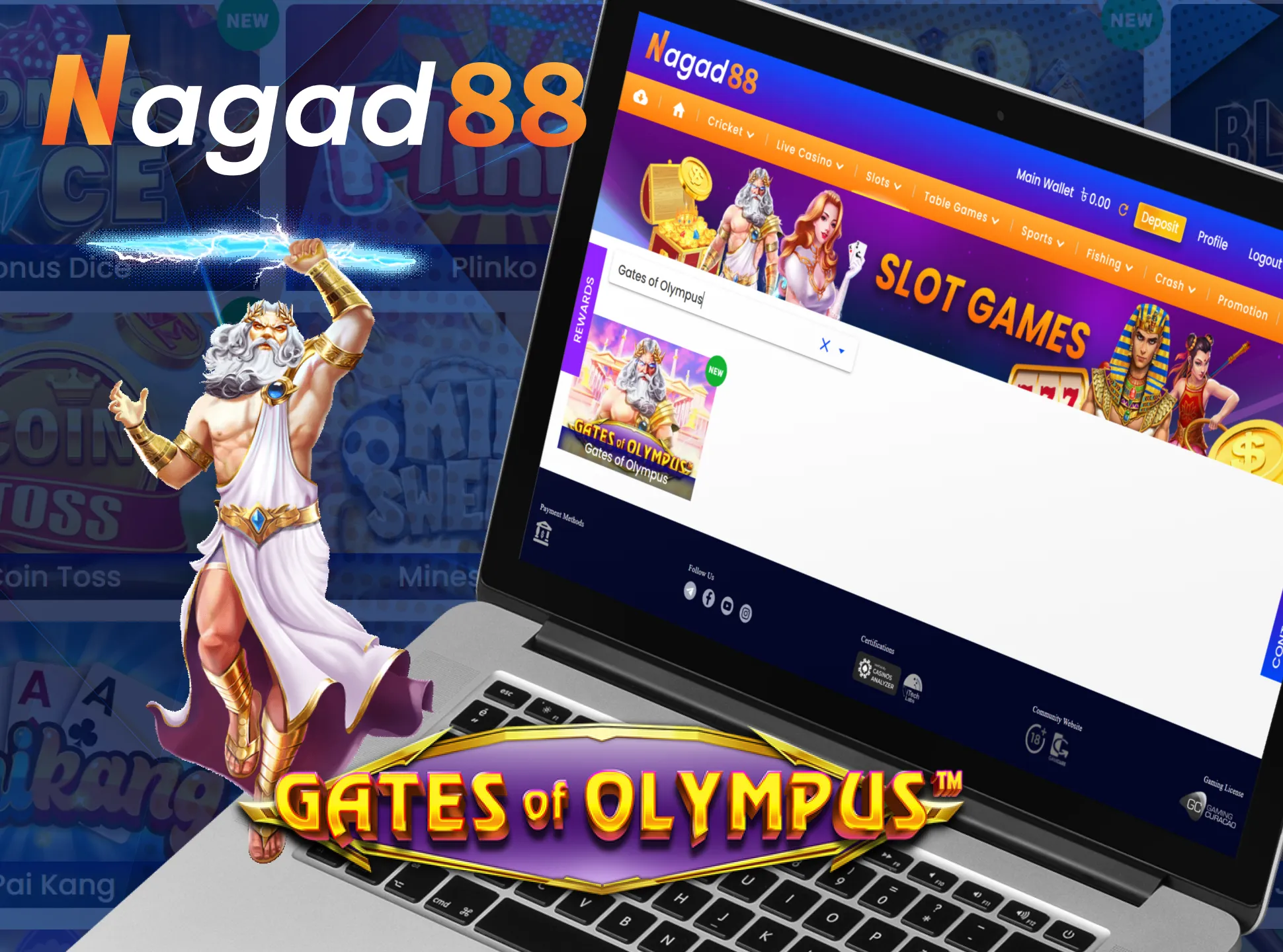 Play Gates of Olympus at Nagad88 with pleasure.