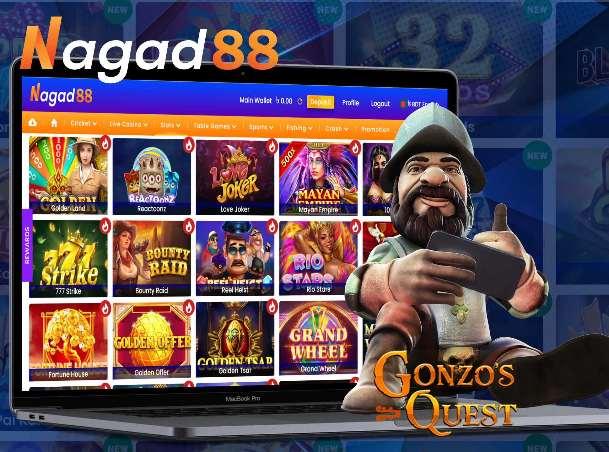 Try playing Gonzos Quest Nagad88.