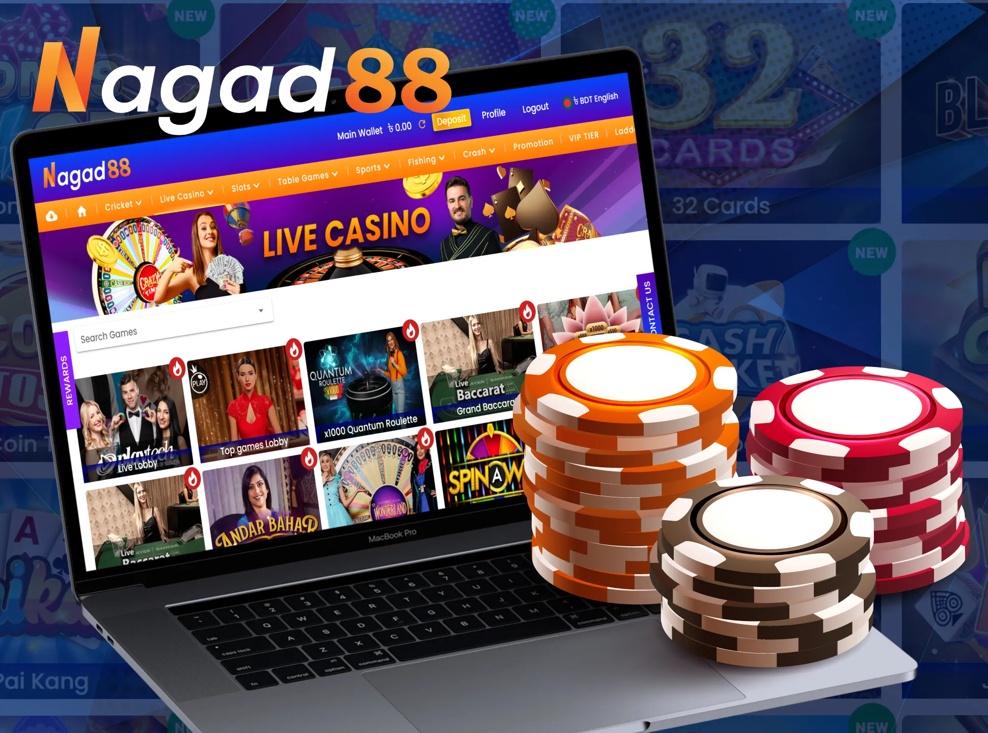 Play at Live Casino Nagad88.