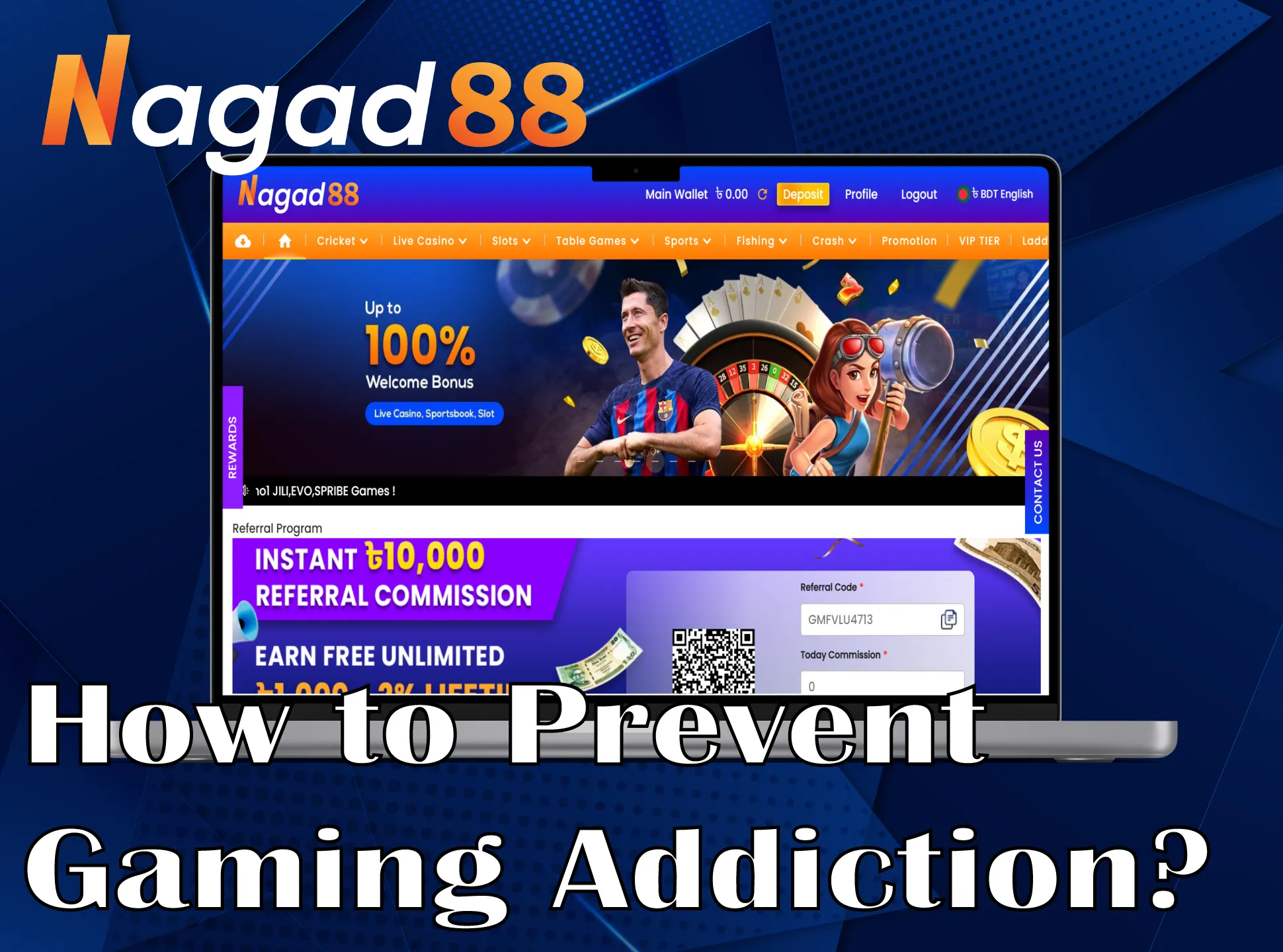 Nagad88's tips on how to prevent gaming addiction.