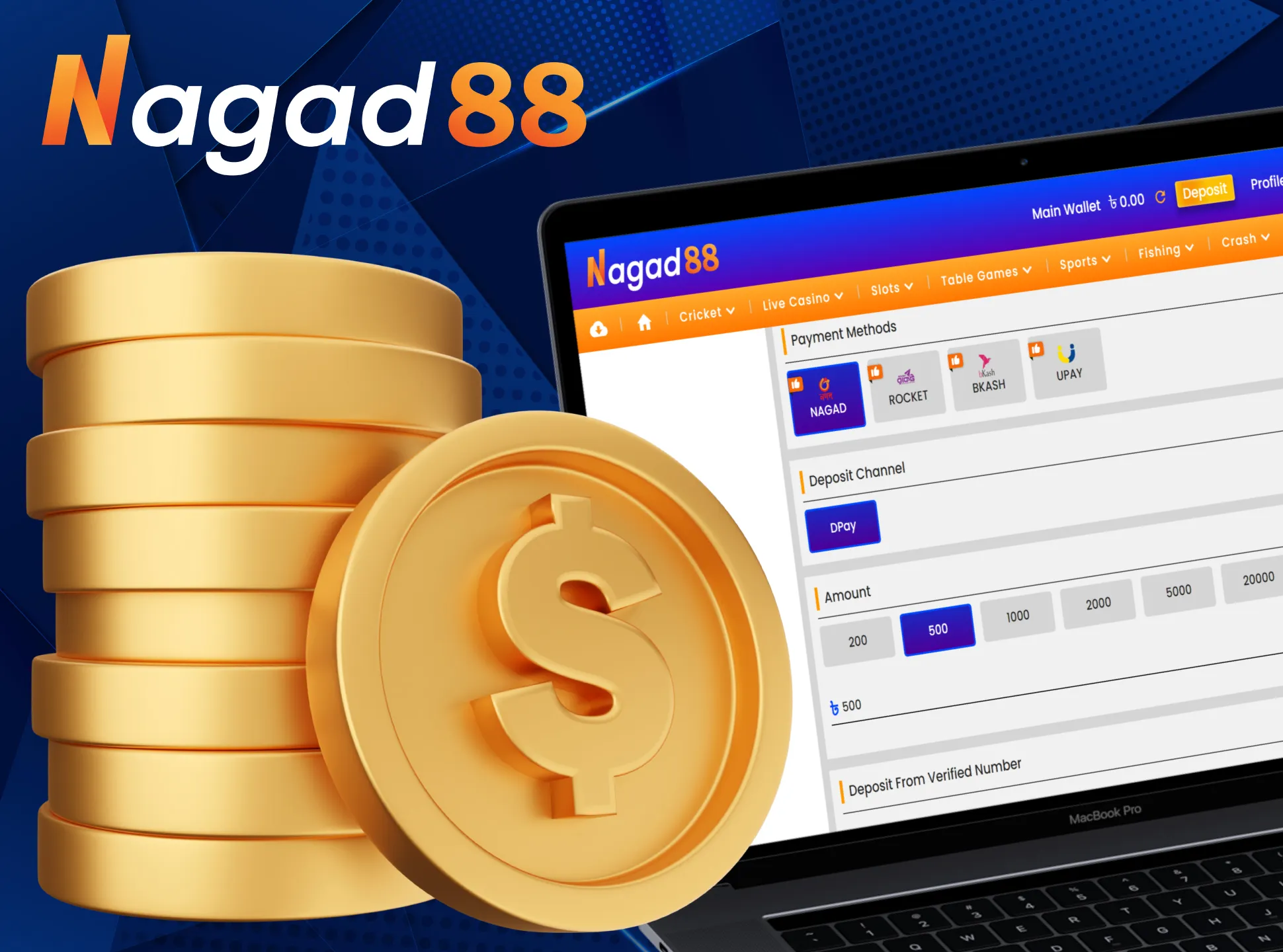 Fill in the payment details in Nagad88 payment systems.