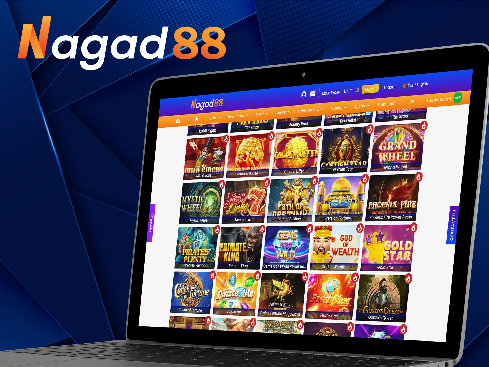 Play jackpot games at Nagad88.