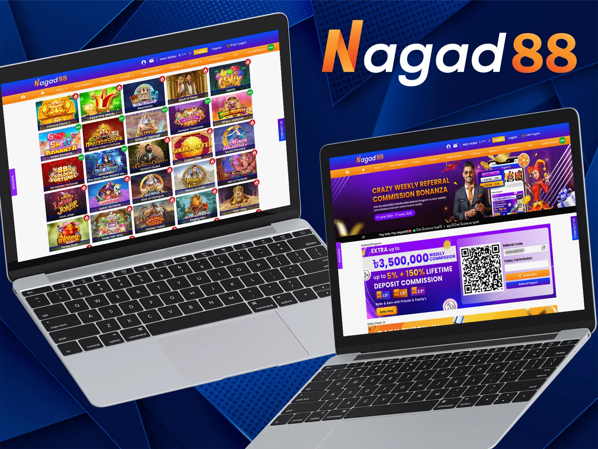 Visit the official Nagad88 website to play and bet.