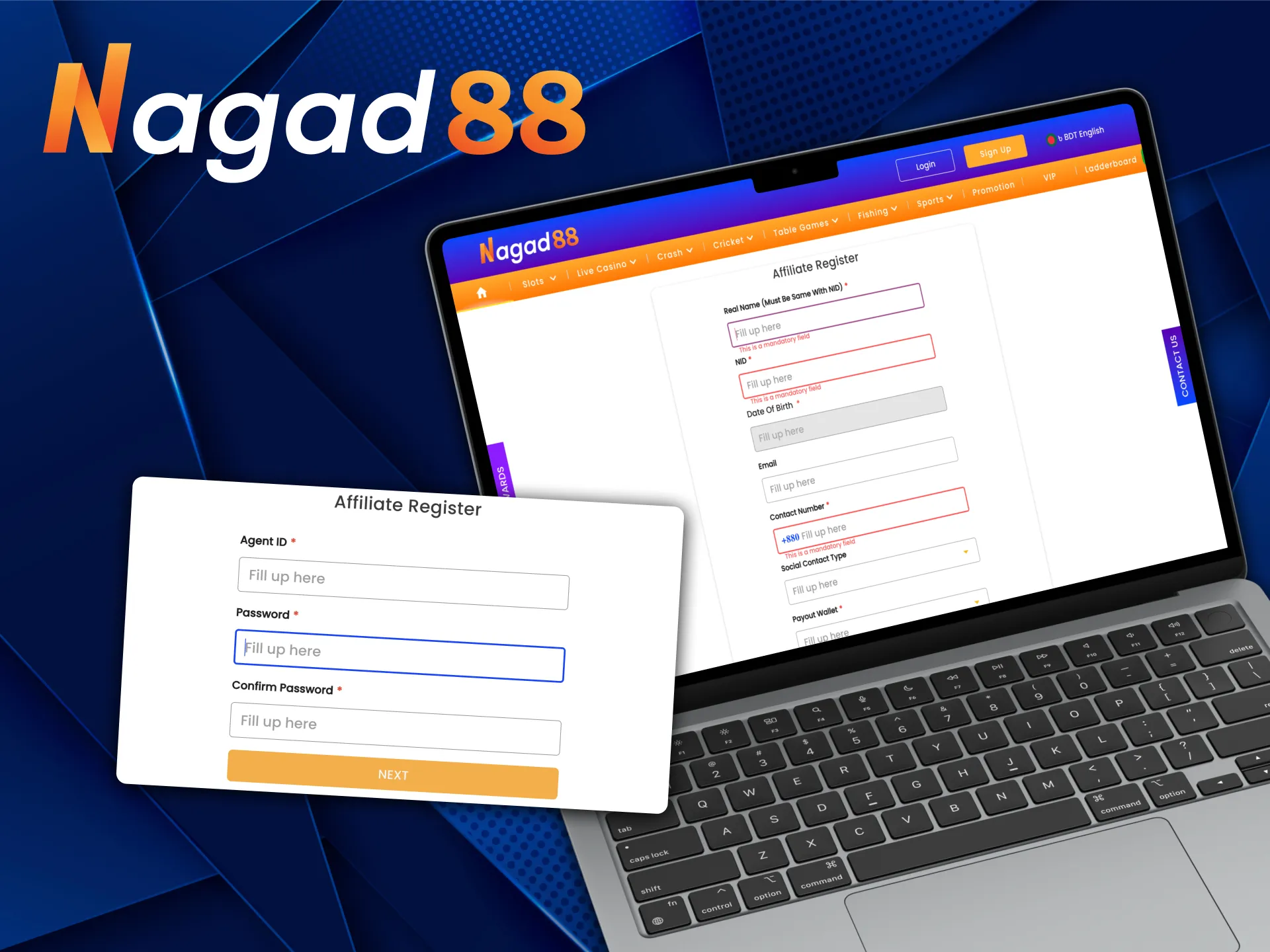 Join the Nagad88 Affiliate program today and start earning.