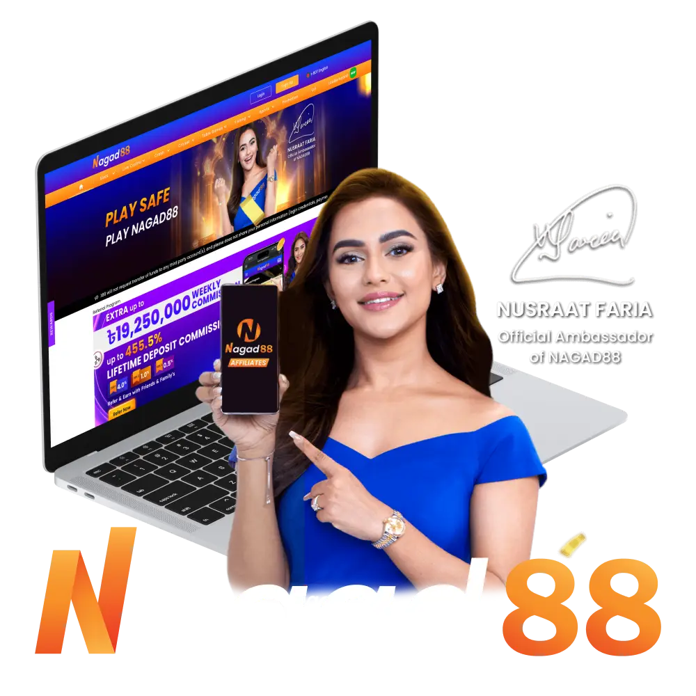 Nusrat Faria is the Nagad88 official ambassador.