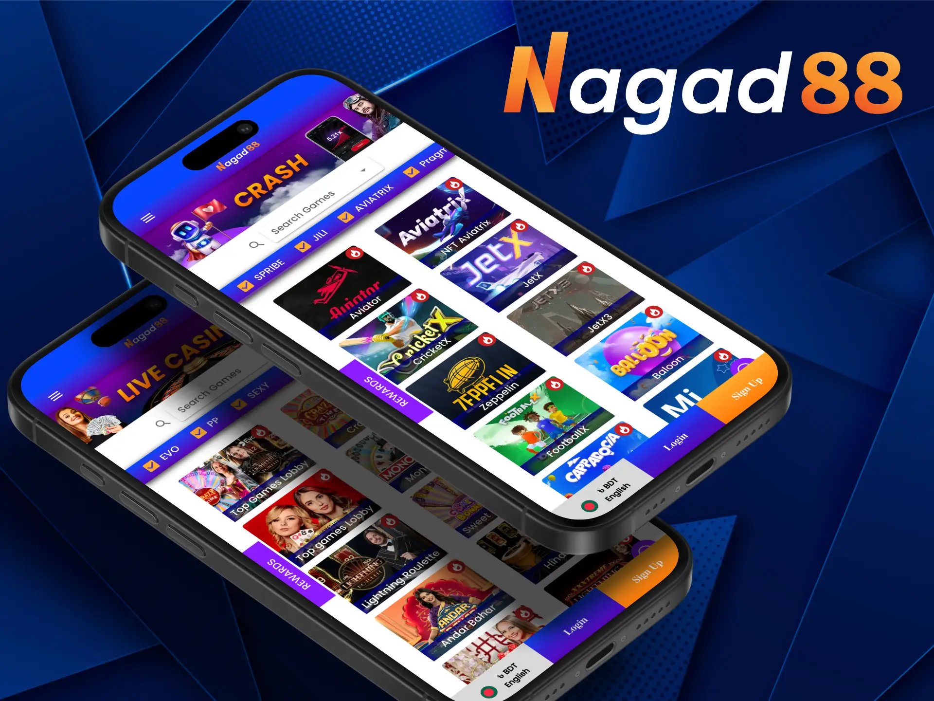 Check out the features of the Nagad88 casino games app.