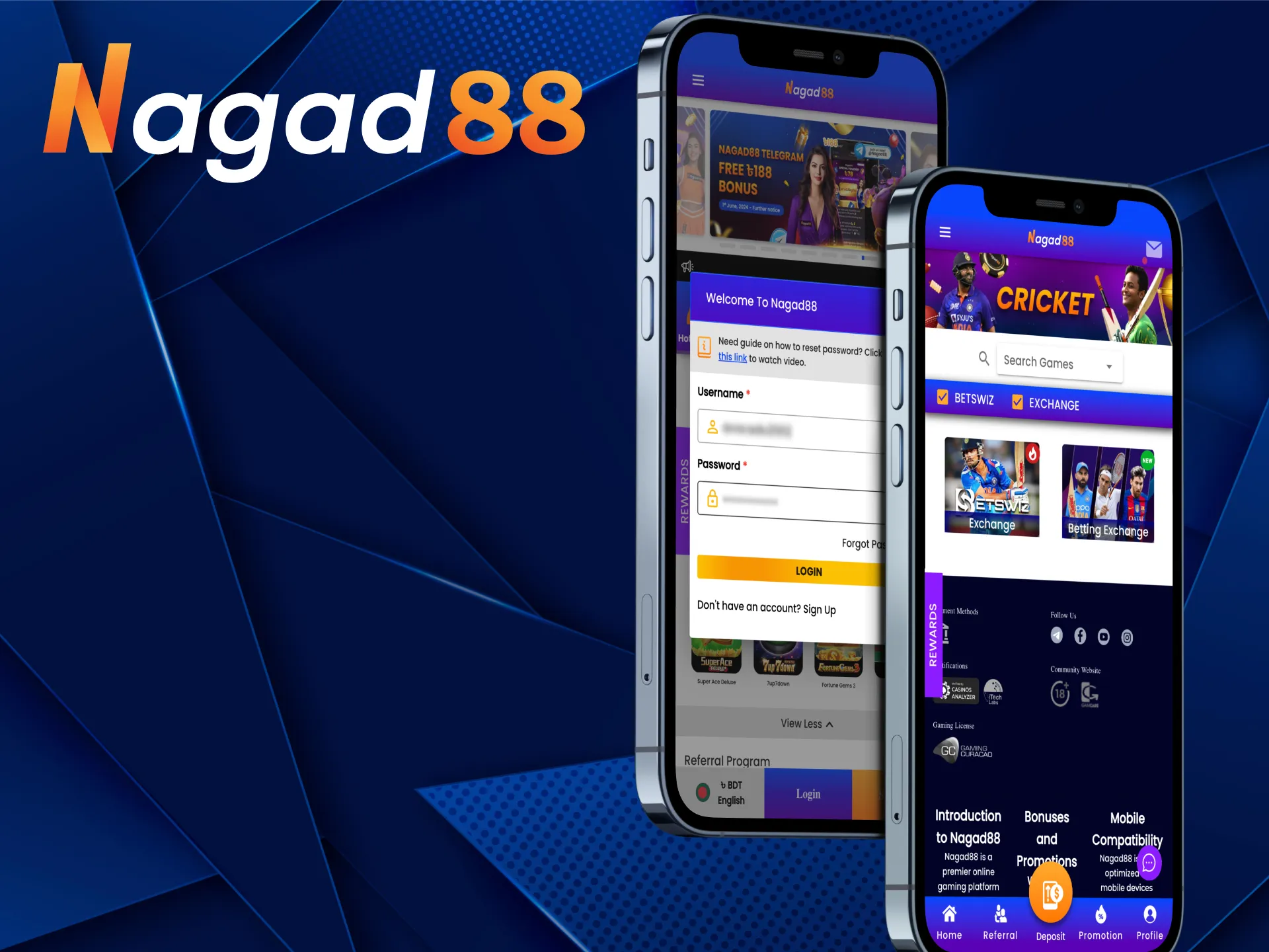 In the Nagad88 app you can bet on any sports tournament.