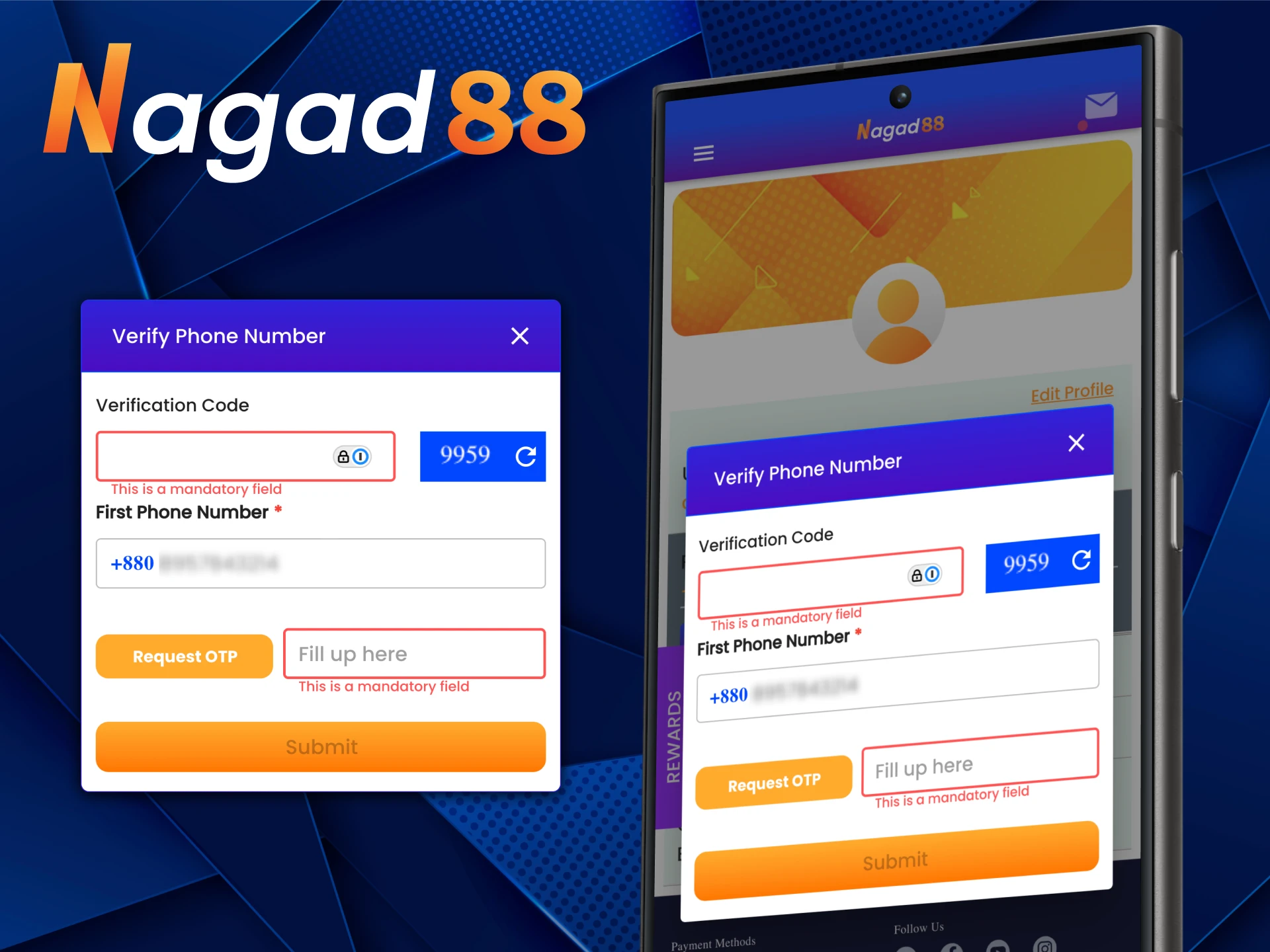 Nagad88 application uses strong Encryption Methods.