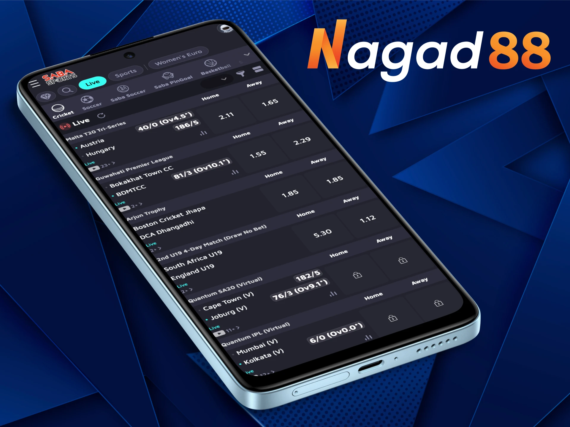 Install Nagad88 cricket betting app for Android.