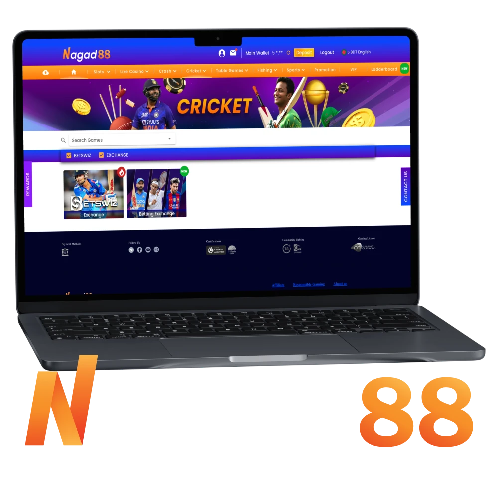 Bet on cricket at Nagad88 online in Bangladesh.