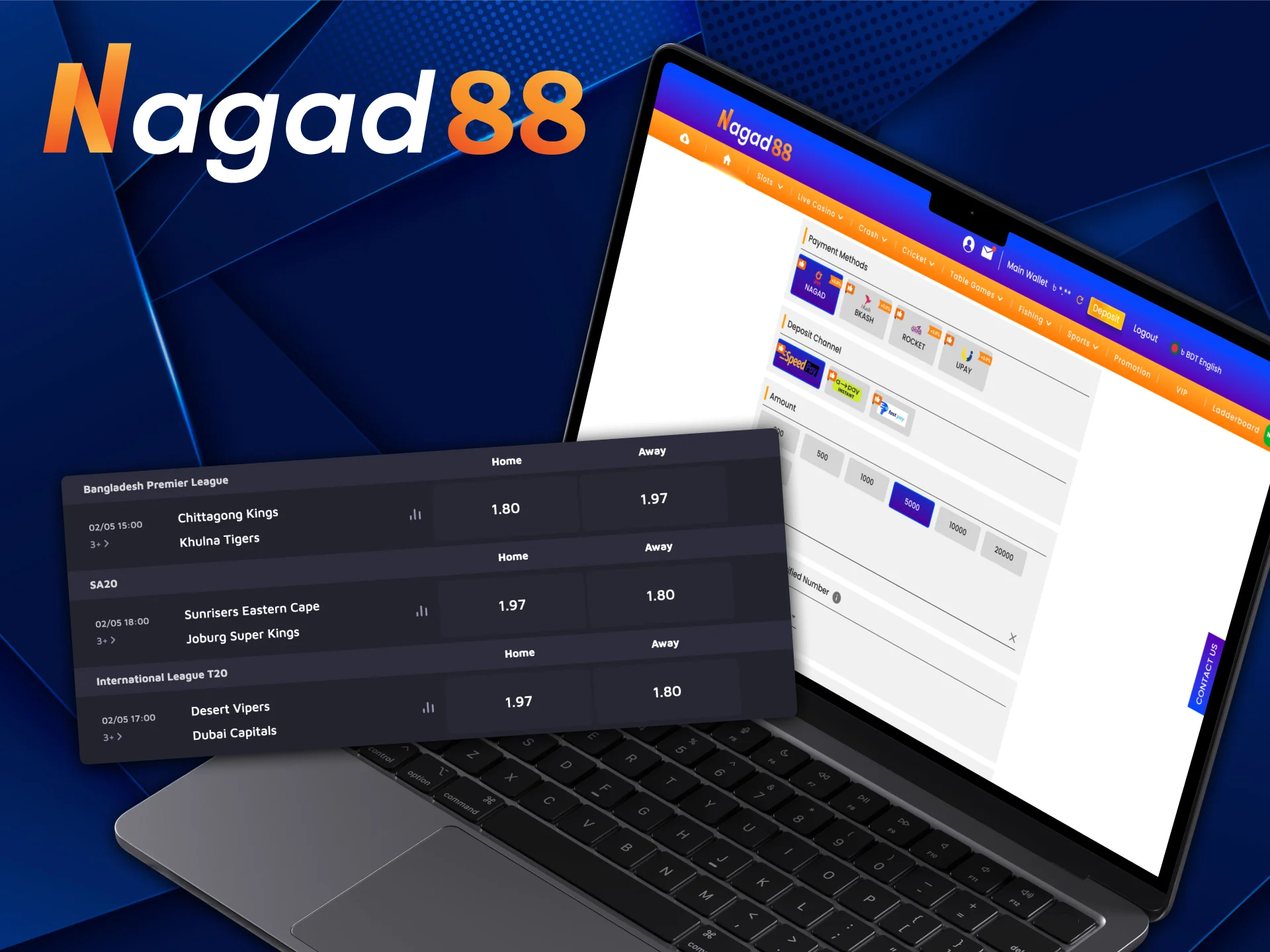 Learn how to start Nagad88 online cricket betting.