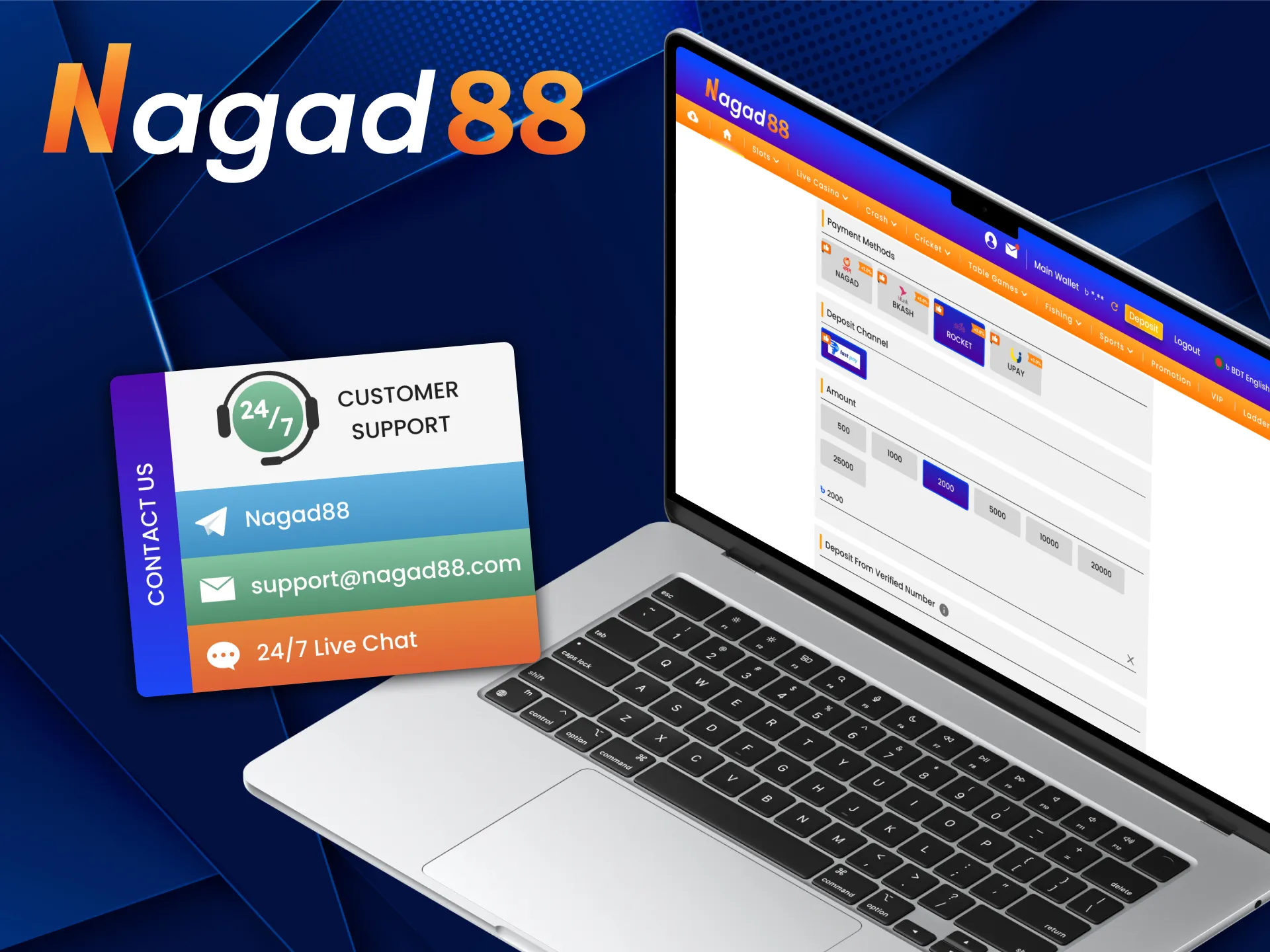 Contact Nagad88 technical support for any questions.