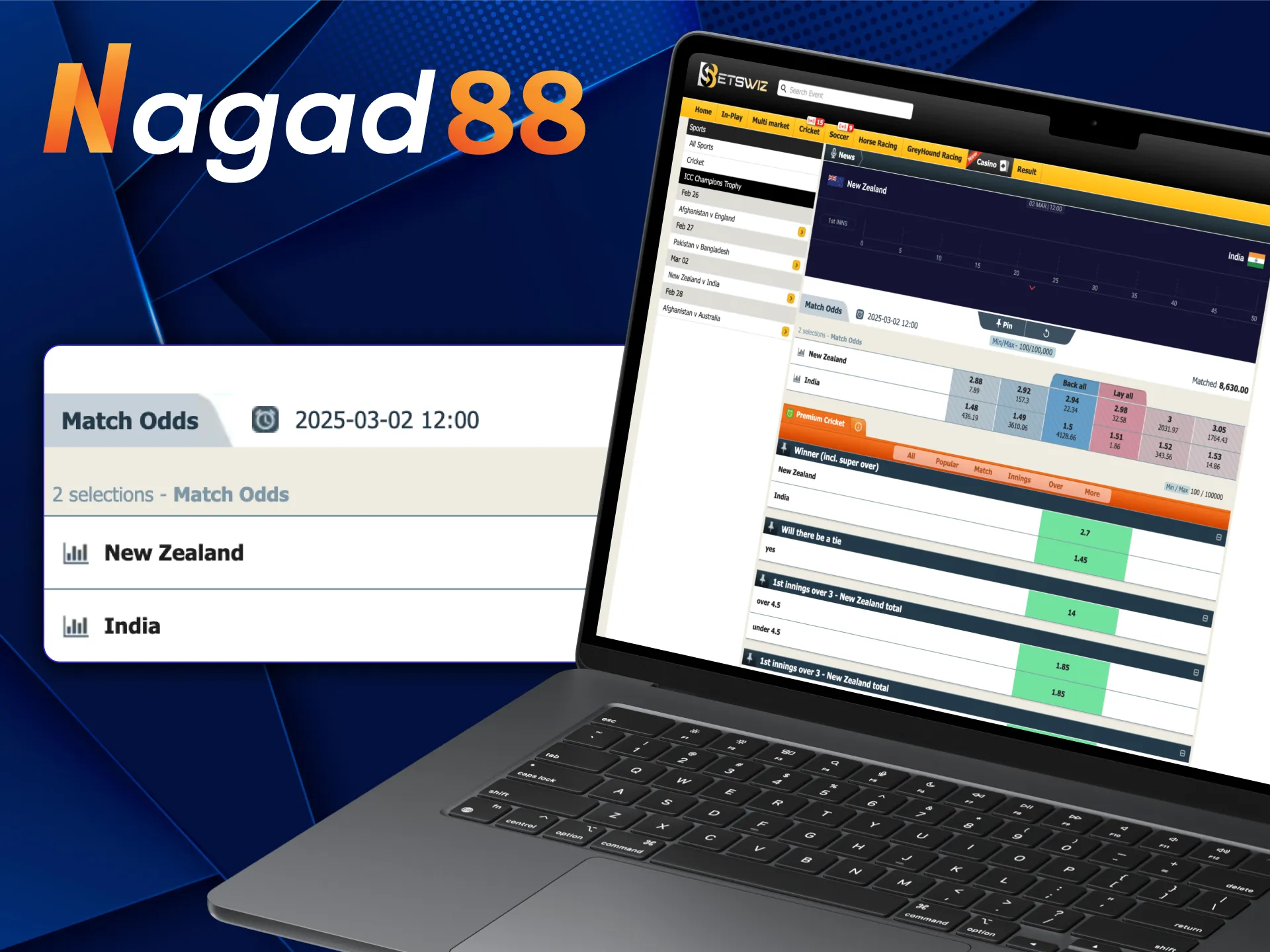 Get benefits of betting on ICC Champions Trophy on Nagad88.