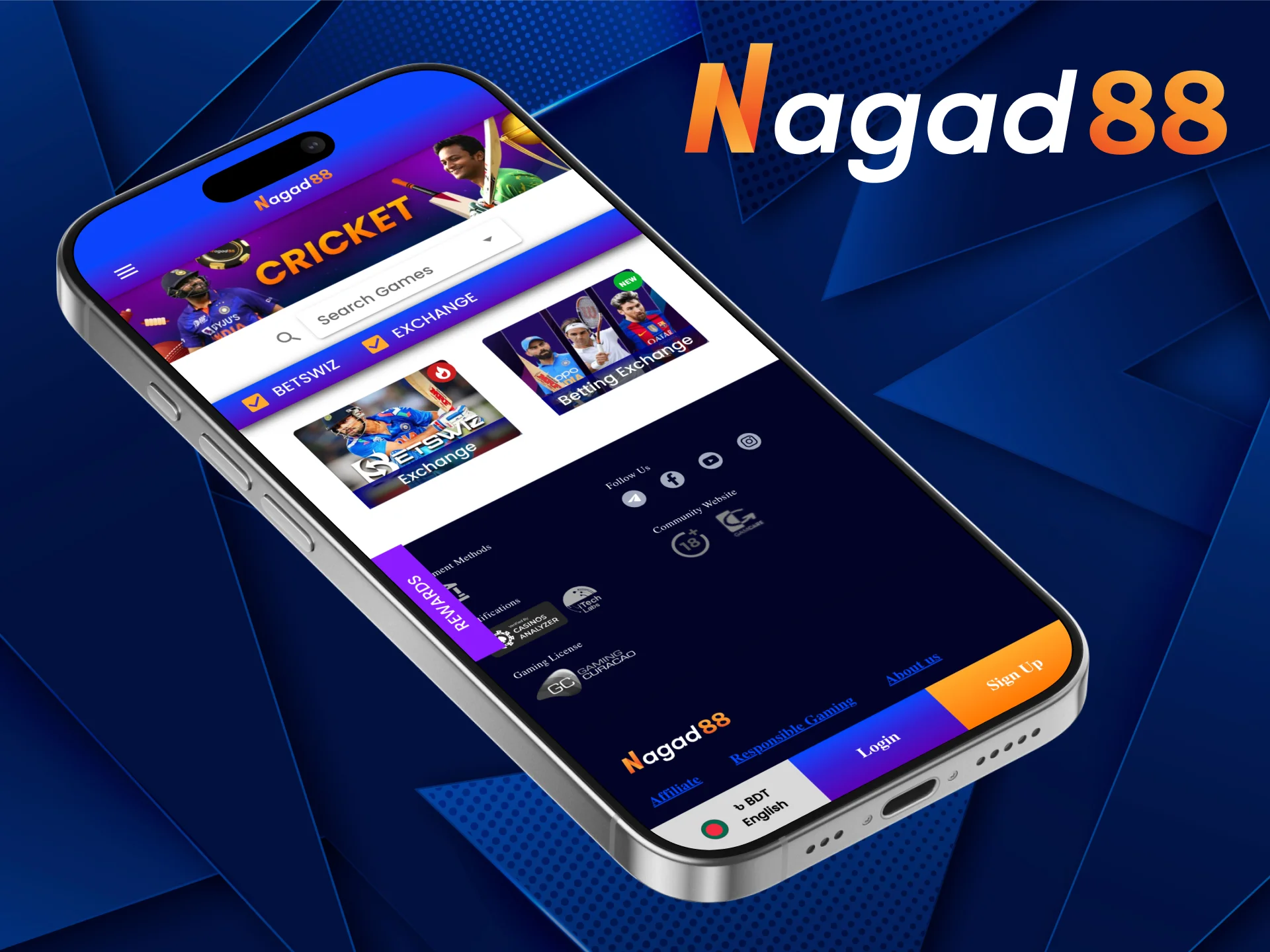 Try Nagad88 app for betting on IPL.