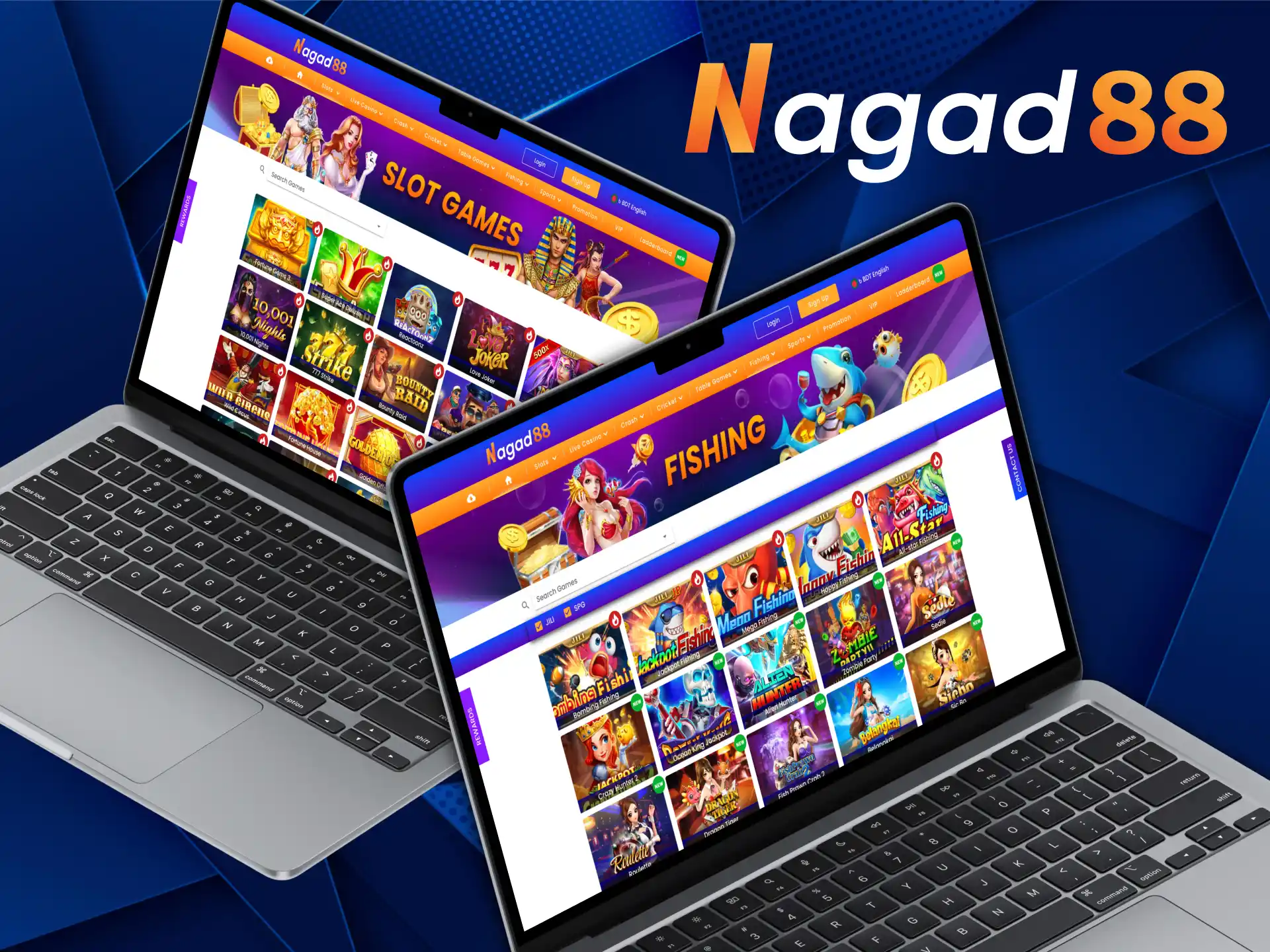 The Nagad88 official casino platform offers a wide range of games.