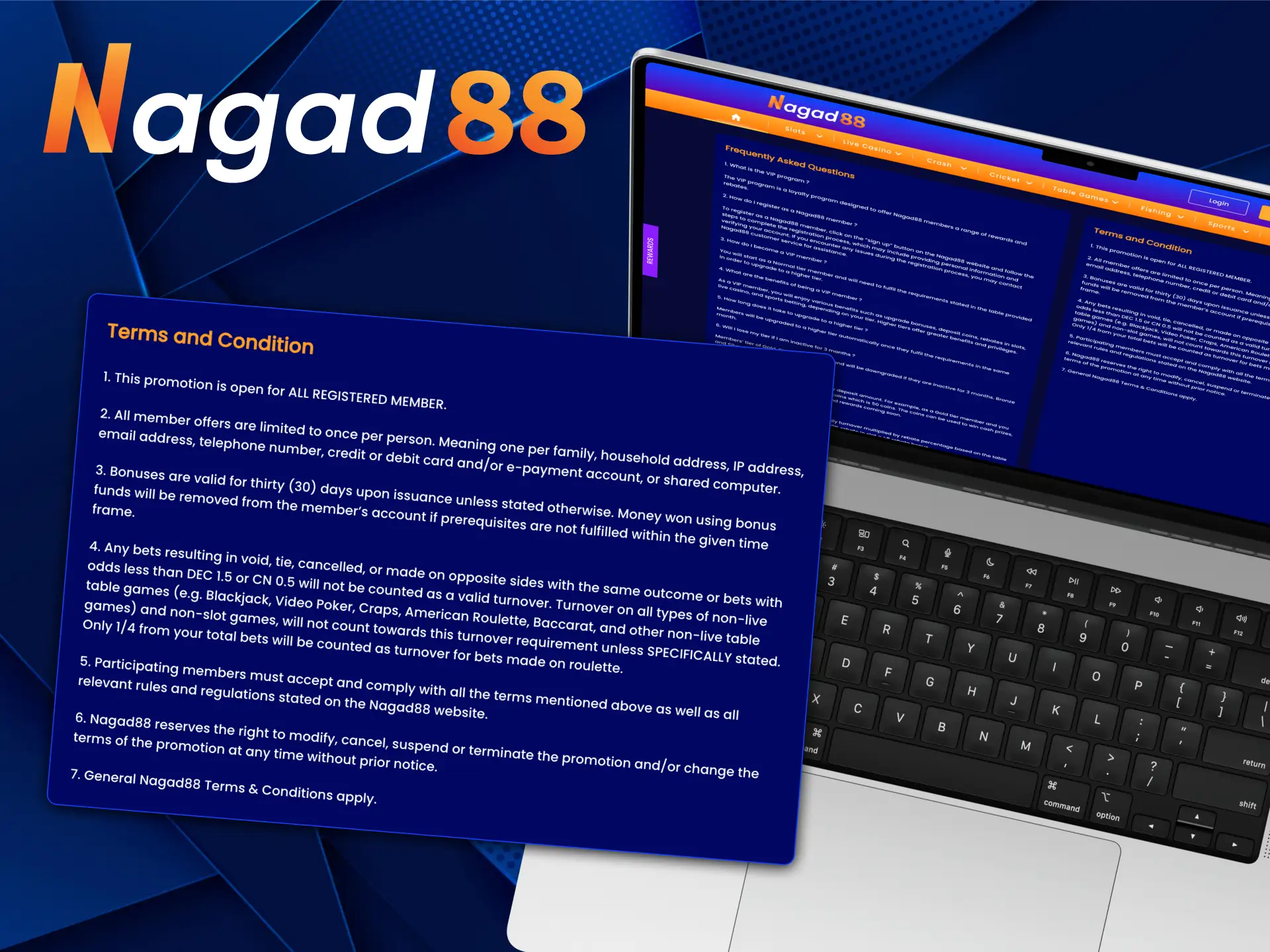 Nagad88 VIP program is available to all registered members.