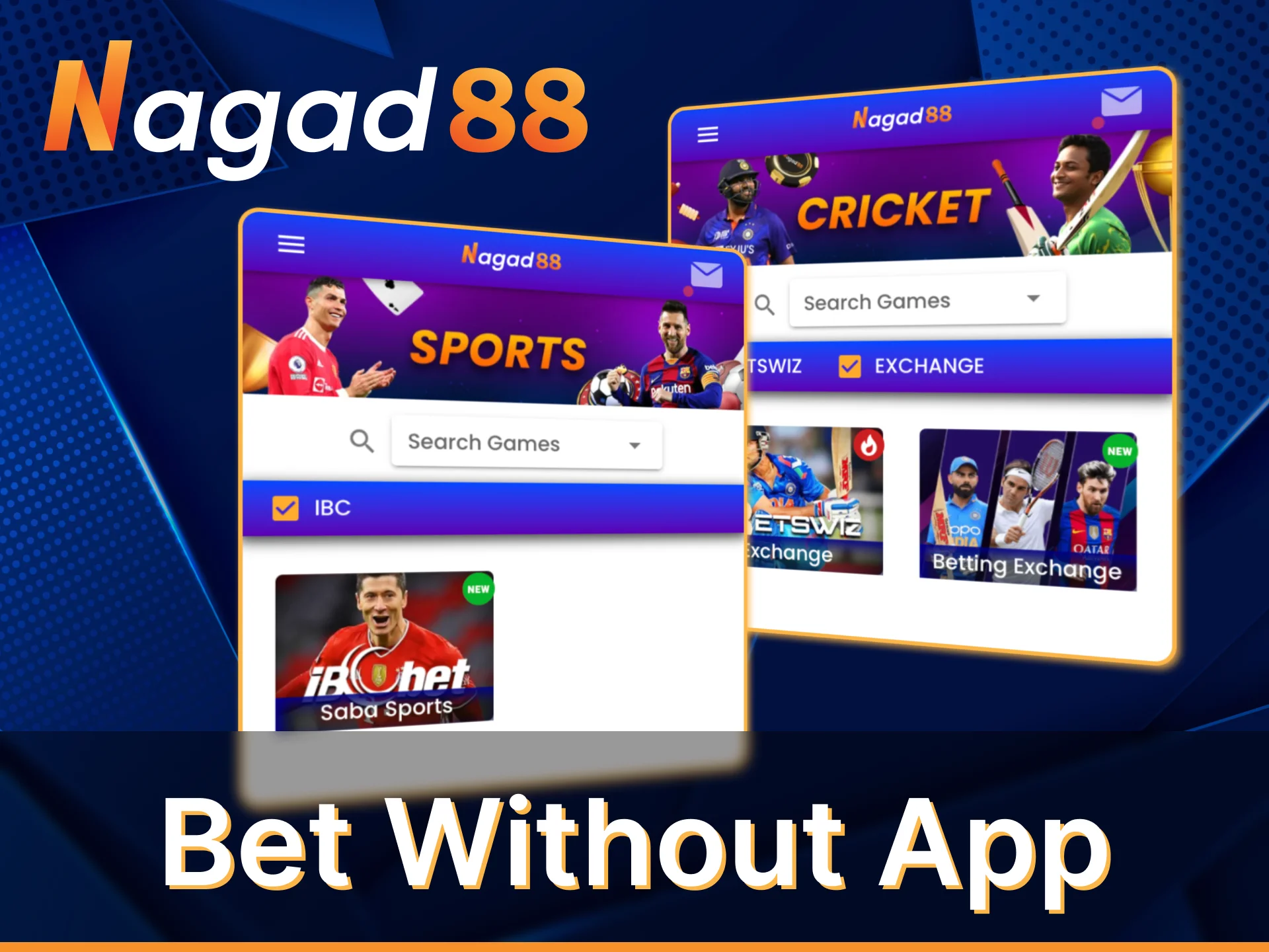 You can place bets using the Nagad88 mobile site.