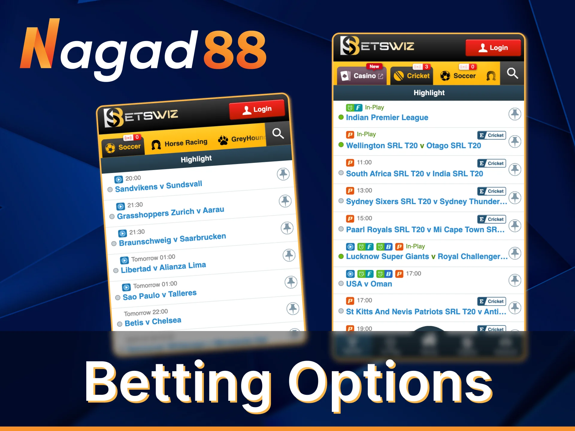 A variety of betting options are available to you in the Nagad88 app.
