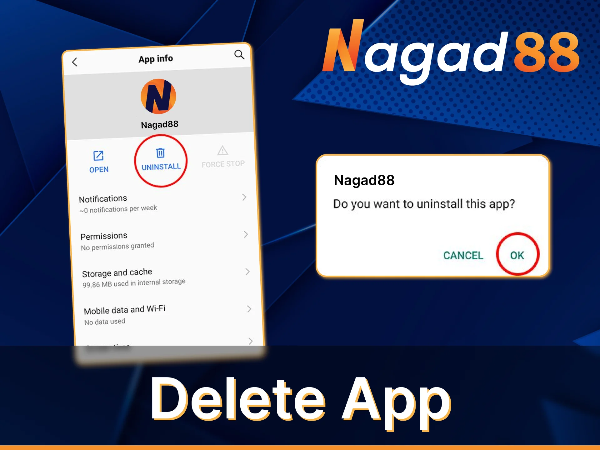 You can easily uninstall Nagad88 app in just a few steps.