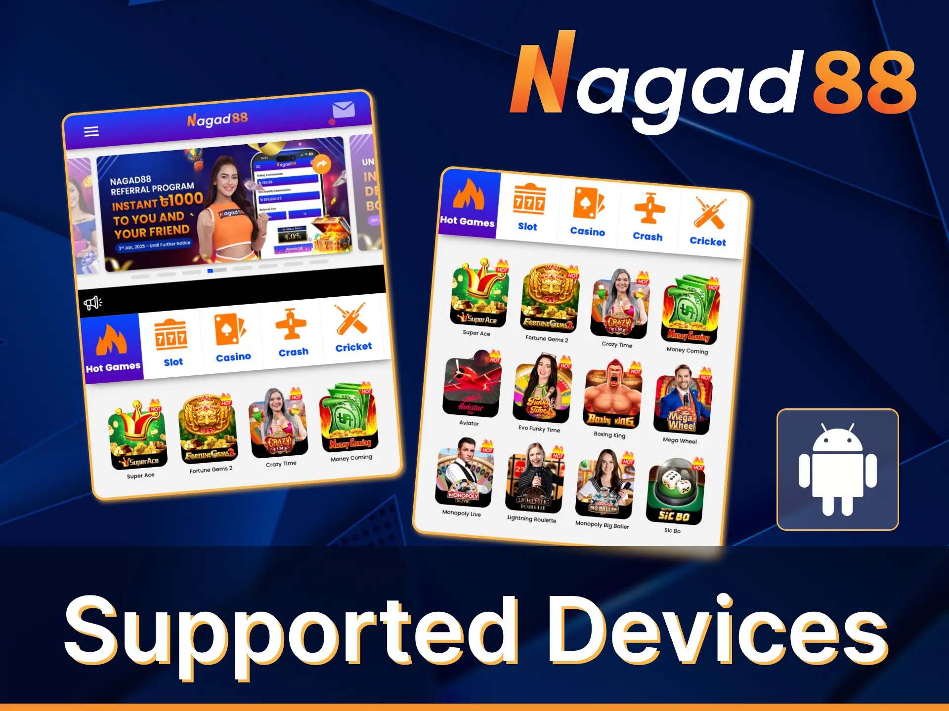 Install the Nagad88 app on your Android.
