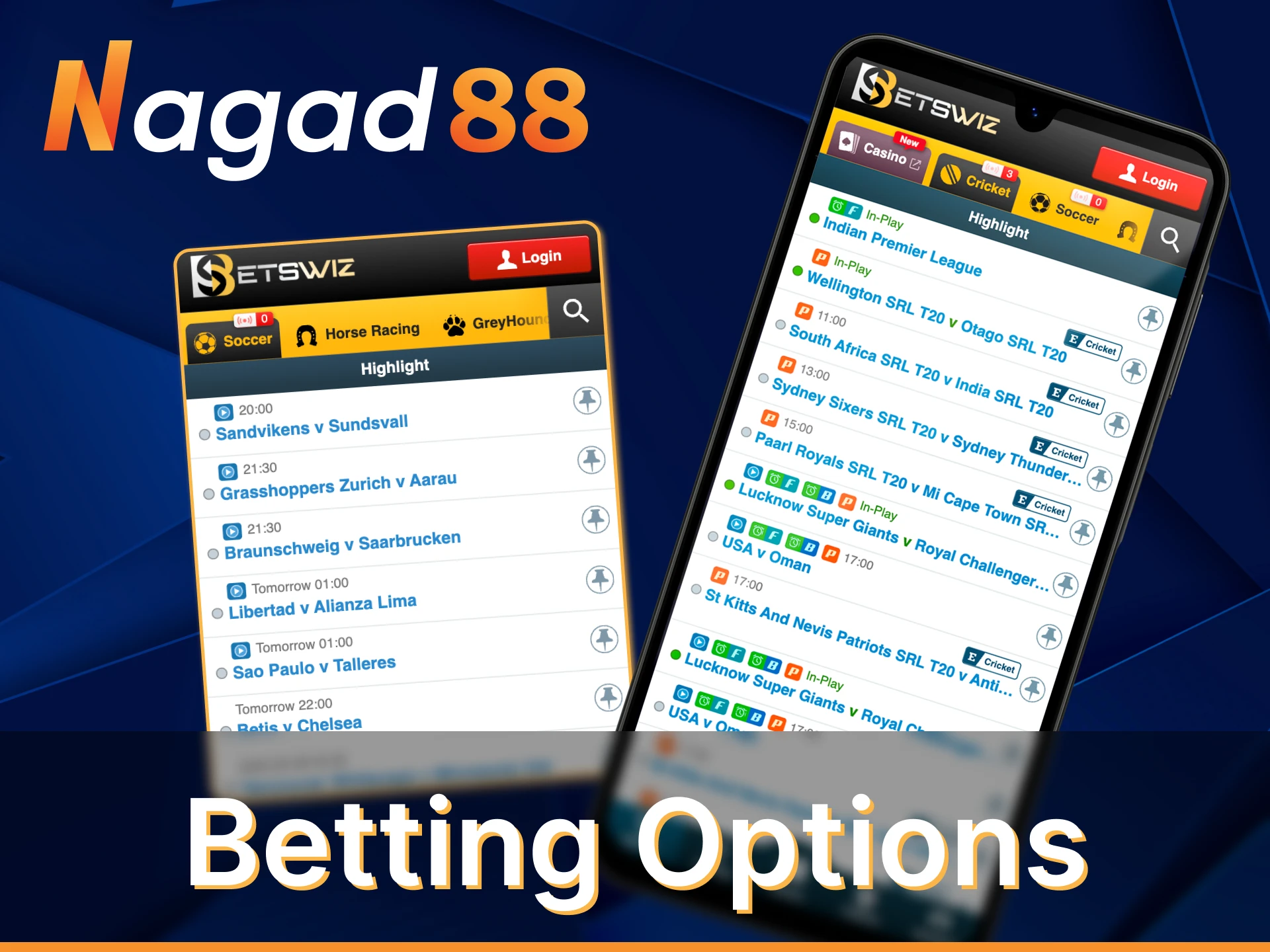 A variety of betting options are available to you in the Nagad88 app.